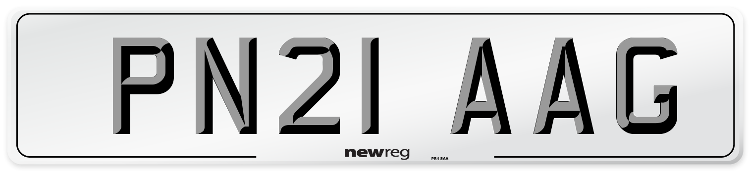 PN21 AAG Number Plate from New Reg